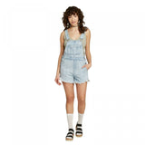 Wild Fable Women's Raw Edge Hem Denim Shortalls