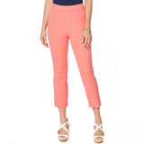 Lemon Way Women's Flawless Twill Scallop Hem Crop Pants Coral 14
