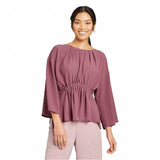 Prologue Women's Dolman Long Sleeve Crewneck Blouse