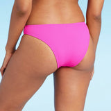 Shade & Shore Women's Ribbed High Leg Extra Cheeky Bikini Bottom