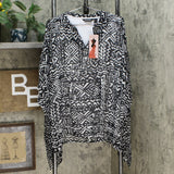 Nina Leonard Women's Printed Chiffon Kimono Tunic With Tank Top