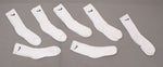 Nike Men's LOT OF 7 Pairs Crew Socks White 8-12