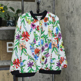 Susan Graver Women's Plus Size Printed Peachskin Bomber Jacket