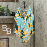 Kona Sol Women's Criss Cross Back Medium Coverage One Piece Swimsuit