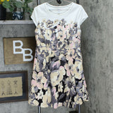 Isaac Mizrahi Live! Women's Floral Engineered Woven Dress Neutral 14