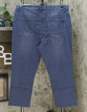 DG2 by Diane Gilman Women's Plus Size Classic Stretch Pinstripe Crop Jeans