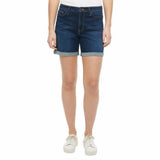 Calvin Klein Jeans Women's Stretch Roll Cuff Denim Shorts Dark Blue 10