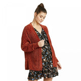Xhilaration Women's Knit Open Front Sweater Cardigan Rust XS/S
