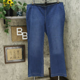 INC International Concepts Women's Plus Pull-On Flare Jeans Blue 22W