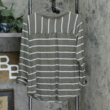 Style & Co. Cotton Roll Tab Split Neck Henley Knit Top