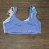 Hanes Girls' 2pk Sports Bra Blue / White L