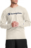 Champion Men's Script-Logo Long Sleeve T-Shirt Tee