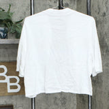 Isaac Mizrahi Live! Elbow-Sleeve Cropped Cardigan Sweater White XL