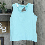 Denim & Co. Textured Knit Scoop Neck Tank Top With Twisted Back Detail
