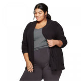 Ava & Viv Women's Plus Size Flowy Collared Open Layering Cardigan