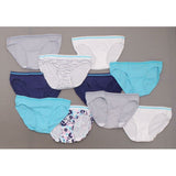 Fruit Of The Loom Women's LOT OF 10 Cotton Low Rise Hipster Panties