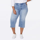 NYDJ Wide Leg Capri Fray Hem Jean Coheed Reg 10