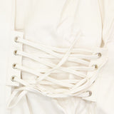 Vince Camuto Plus Size Lace-Up Back Doubleweave One Button Blazer