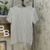 DG2 by Diane Gilman Women's Short Sleeve Mesh V Neck T-Shirt Gray Medium