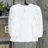 A New Day Women's Long Sleeve Eyelet T-Shirt 566622