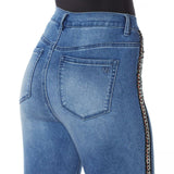 DG2 By Diane Gilman Women's Petite Side Stripe Skinny Jeans