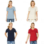 DG2 by Diane Gilman Women's Short-Sleeve Mesh Inset V-Neck T-Shirt