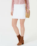 Style & Co. Women's Frayed Pull-On Denim Skort. 100018317 White XXL
