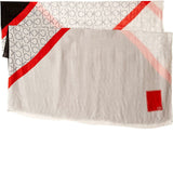Calvin Klein Women's Spliced Colorblocked Rectangle Logo Scarf