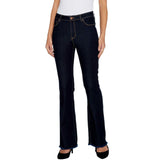 Susan Graver Women's Plus High Stretch Denim Slightly Boot Cut Jeans