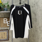 Antthony Women's Colorblock 3/4 Bell Sleeve Knit Blouse