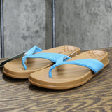 Susina Women's Ariele Thong Flip Flop Flat Sandal Blue Cielo 8