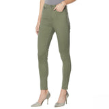 DG2 by Diane Gilman Women's Virtual Stretch Ultra Skinny Jeans Olive 10