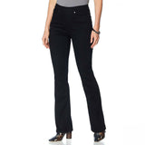 MOTTO Women's Stretch Denim Bootcut Pull On Jeans Black 10