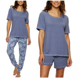 Felina Women's 3-Piece Pajama Lounge Set With Top Jogger Pants Shorts