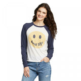 Zoe + Liv Women's Smiley Face Best Life Long Sleeve Graphic T-Shirt