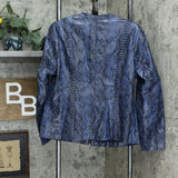 NWT H By Halston Women's Snake Printed Faux Leather Jacket. A368033 14