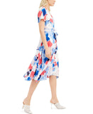 NWT Alfani Petite Floral Belted Midi Wrap Dress. 100097414PT 16 Petite