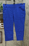 Nina Leonard Women's Plus Size Straight Leg Cropped Pants Deep Sea 2X