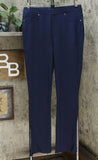 DG2 by Diane Gilman Pull On Stretch Ponte Boot Cut Pants Navy Large Tall