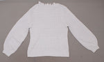 A New Day Women's Long Sleeve Frill Neck Ribbed Pullover Sweater