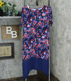 Cuddl Duds Women's Flexwear Elbow-Sleeve Rainbow Hem Lounge Dress