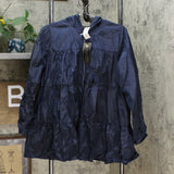 DG2 by Diane Gilman Women's Water-Resistant Hooded Tiered Raincoat