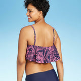 Kona Sol Women's Long Line Flounce Bikini Top