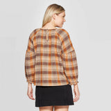 Universal Thread Women's Dressy Long Sleeve Crewneck Popover Top