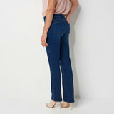 NYDJ Petite Marilyn Straight-Leg Jeans With Double Button Closure