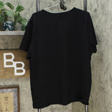 Denim & Co. Essentials & Co. Women's Essentials Jersey Split Top Black Plus 2X