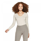 A New Day Women's Regular Fit Long Sleeve V-Neck T-Shirt