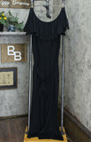 Colleen Lopez Women's Off-the-Shoulder Jumpsuit With Lace Detail Black XL