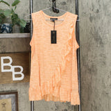 DG2 by Diane Gilman Women's Burnout Ruffle Tank Top