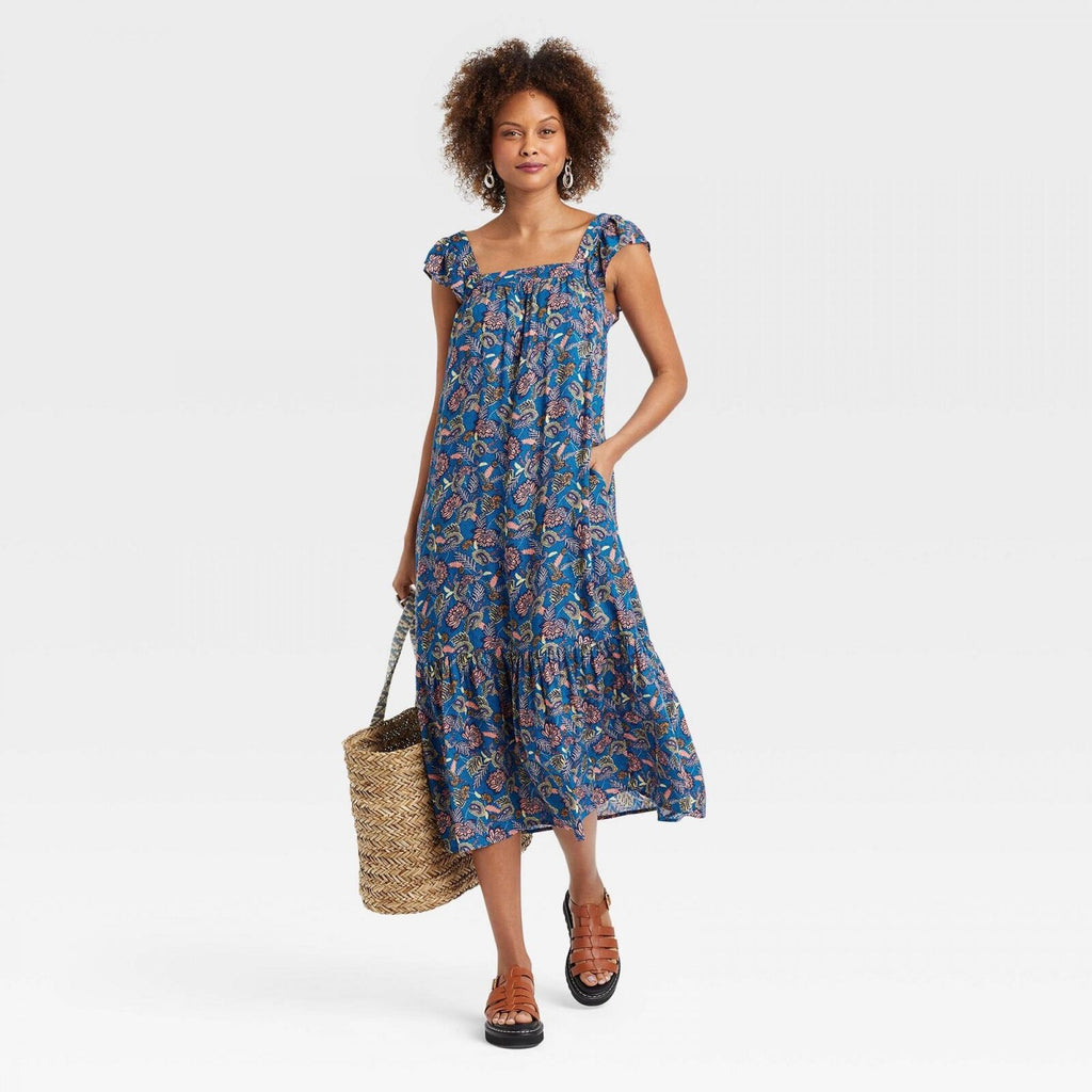 Knox Rose Women's Flutter Short Sleeve A-Line Dress Biggybargains Knox Rose Women's Flutter Short Sleeve A-Line Dress Biggybargains